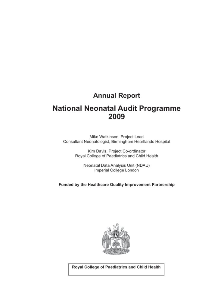 National Neonatal Audit Programme Annual Report 2010