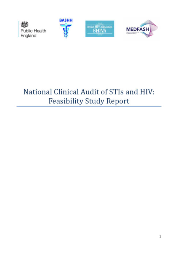 thumbnail of National Clinical Audit of STIs and HIV – feasibility study report 21-03-16