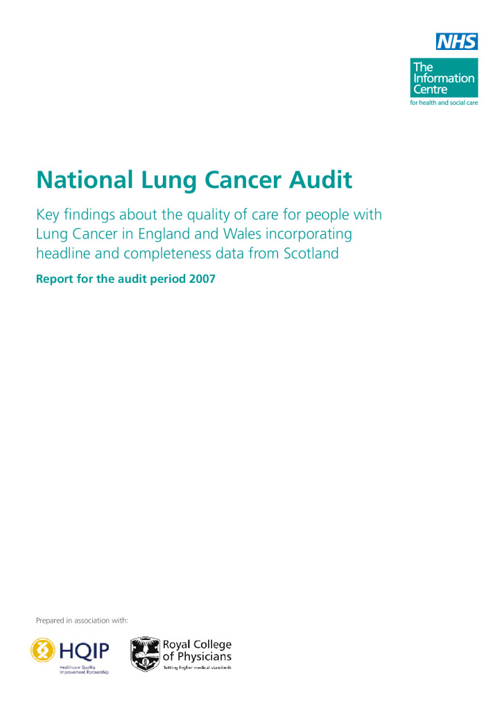 National Lung Cancer Audit 2007