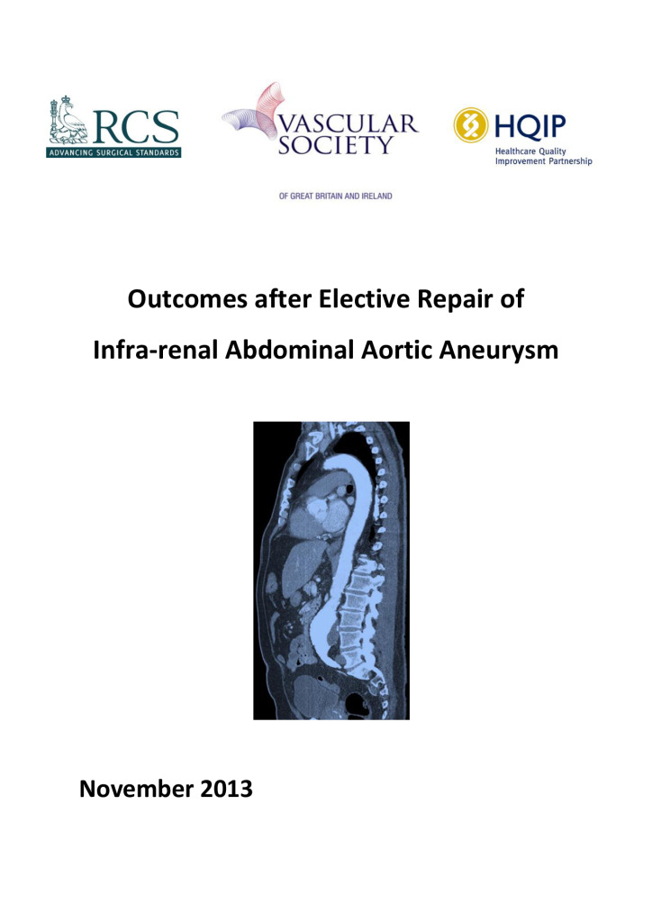 NVR: Outcomes after Elective Repair of Infra-renal Abdominal Aortic Aneurysm 2013