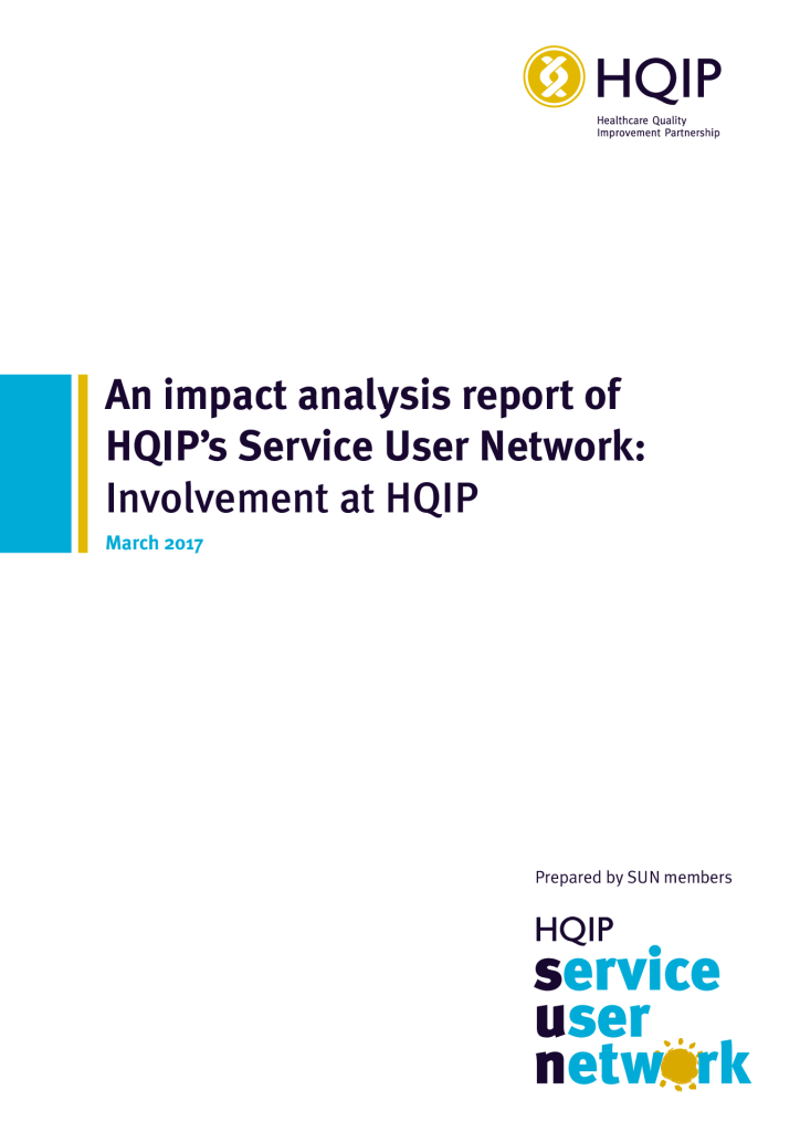 An impact analysis report of HQIP’s Service User Network: Involvement at HQIP