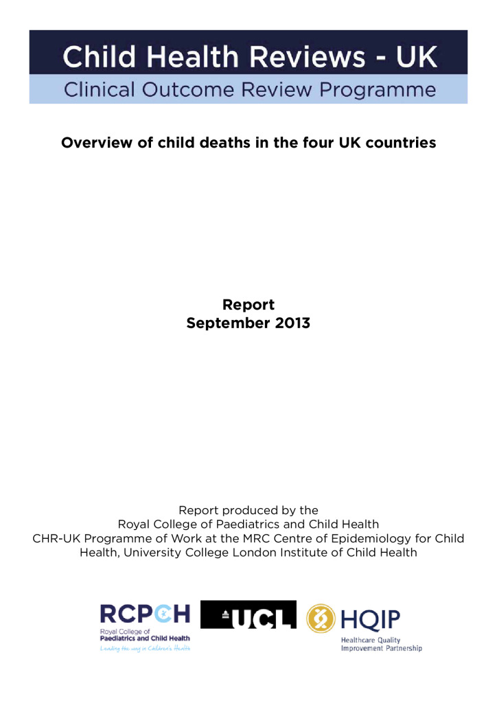 Overview of child deaths in the four UK countries