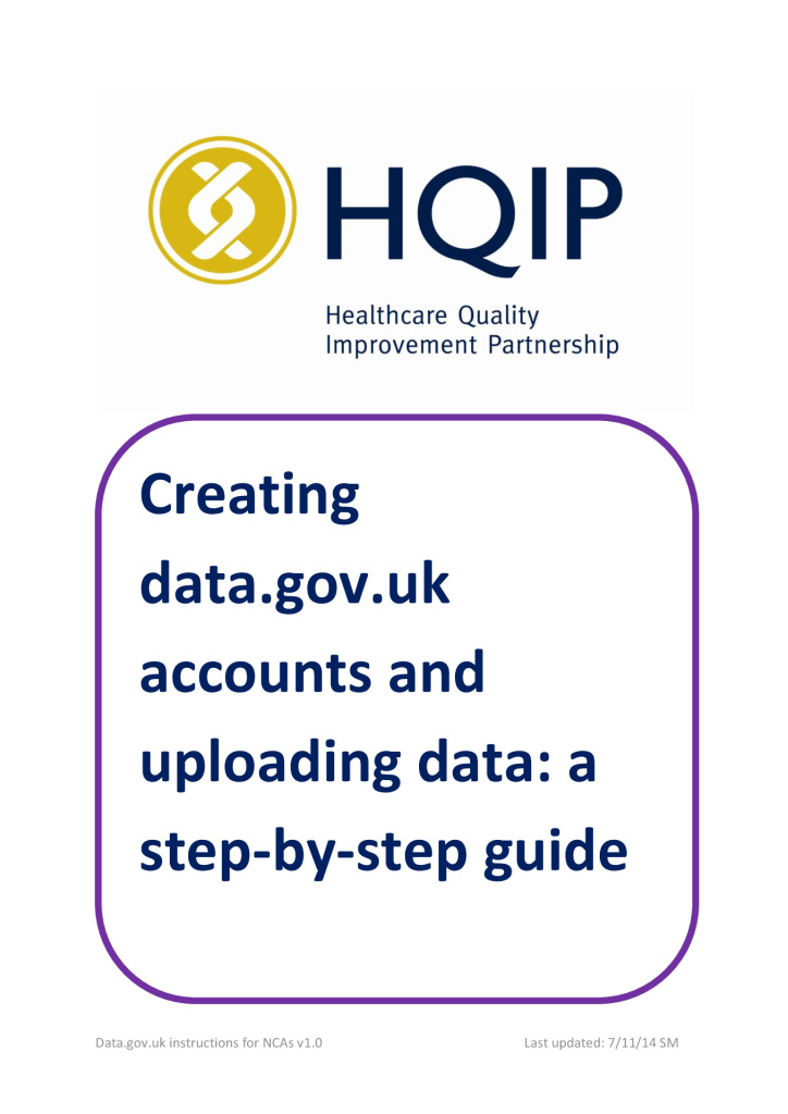 Creating data.gov.uk accounts and uploading data