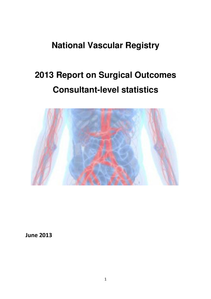 NVR: 2013 Report on Surgical Outcomes Consultant-level statistics