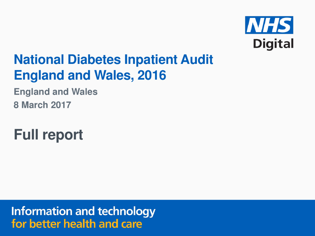 National Diabetes Inpatient Audit, England and Wales 2016