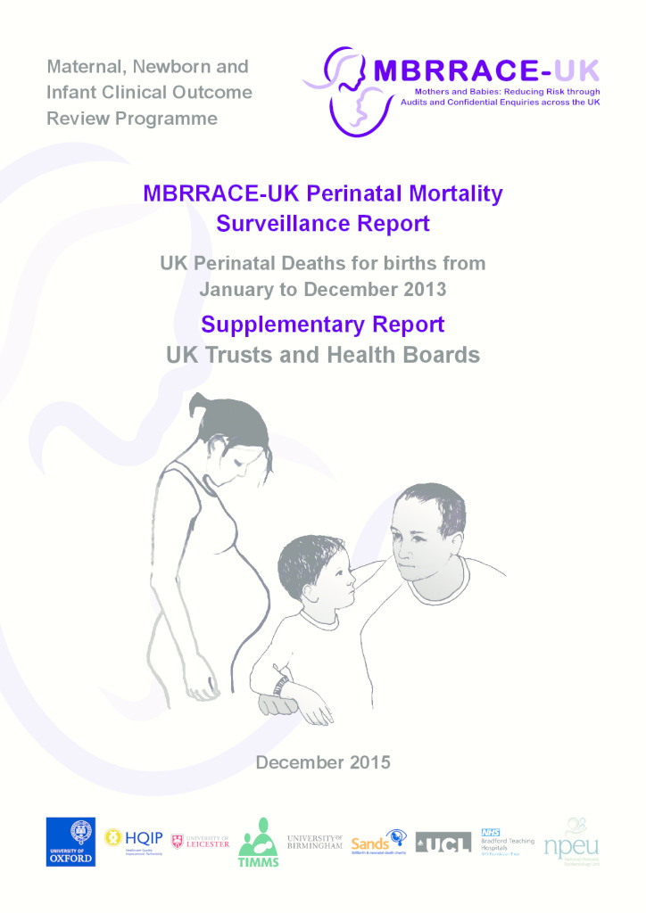 MBRRACE-UK perinatal mortality surveillance 2013 – supplemental report