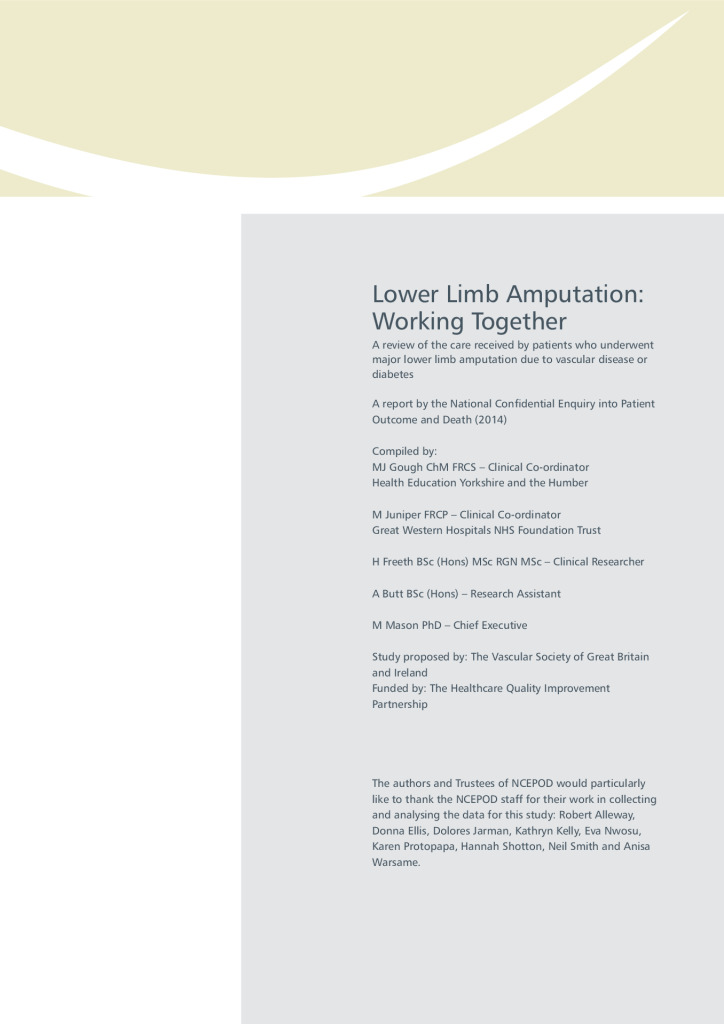 Lower limb amputation report