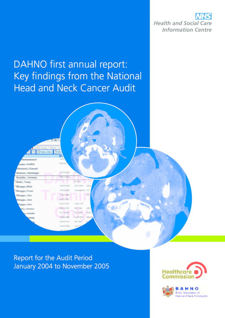 National Head and Neck Cancer Audit Reports 2006 to 2015