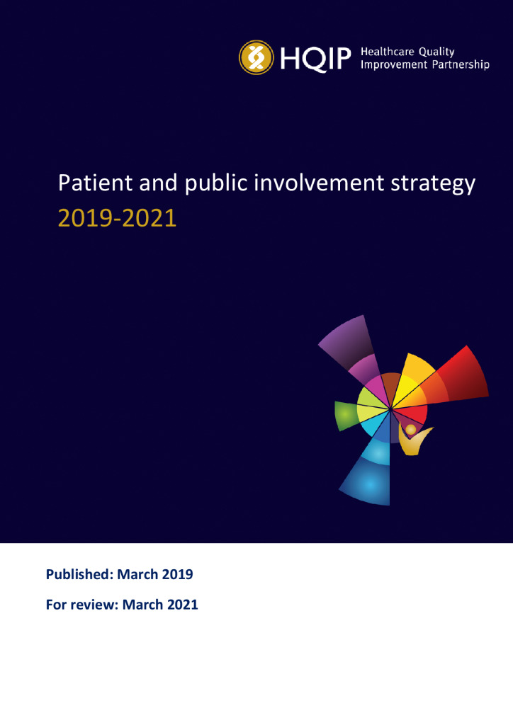 HQIP Patient and public involvement strategy 2019-21