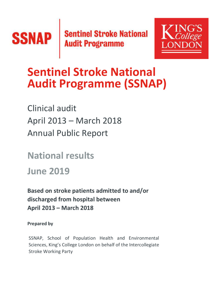 Sentinel Stroke National Audit Programme – Annual Report 2019