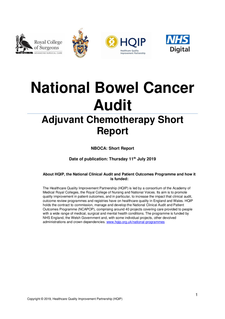 National Bowel Cancer Audit Short Report – Adjuvant Chemotherapy