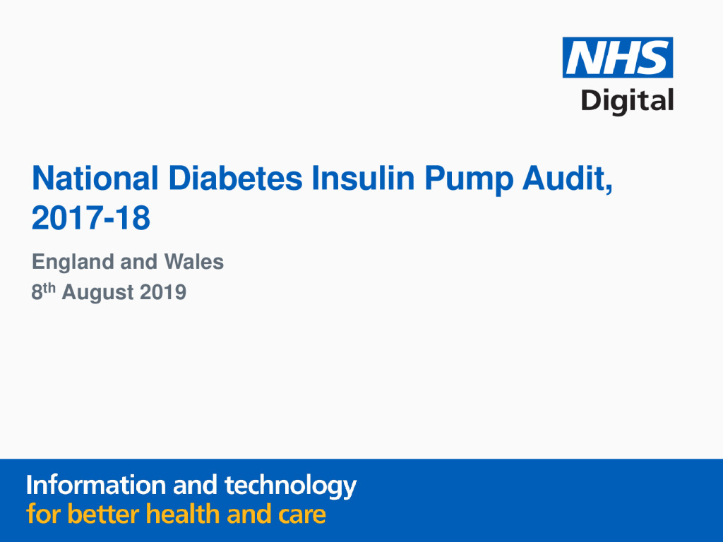 National Diabetes Insulin Pump Audit 2017-18 Report