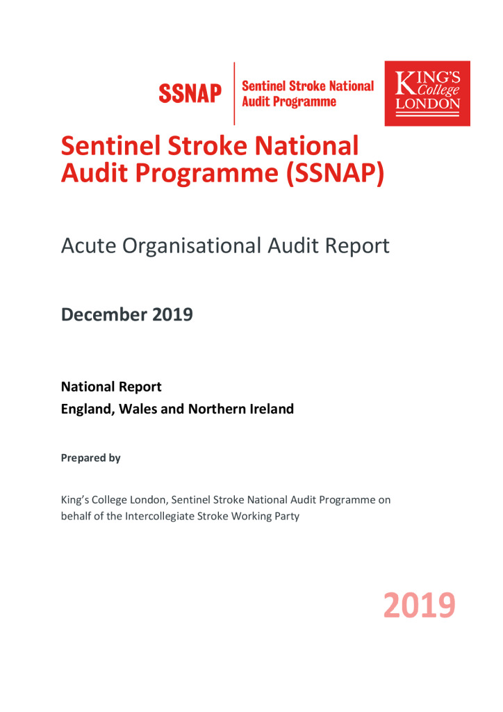 Sentinel Stroke National Audit Programme – Organisational Audit report