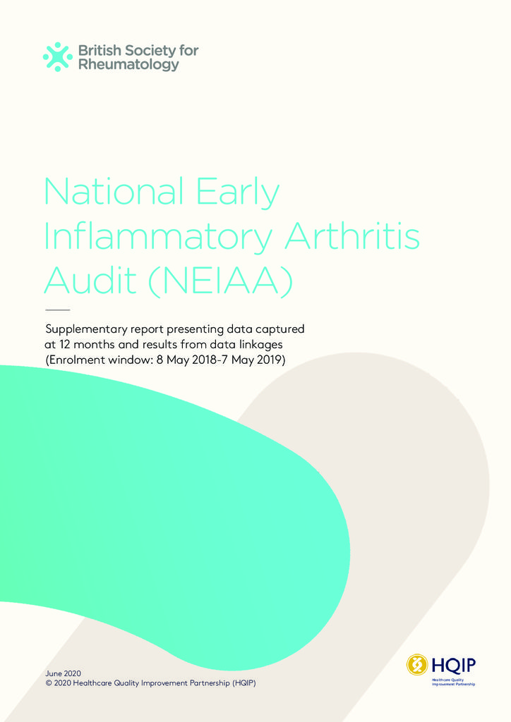 National Early Inflammatory Arthritis Audit – Supplementary Report