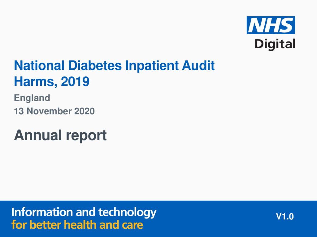National Diabetes Inpatient Audit – Harms 2019 report