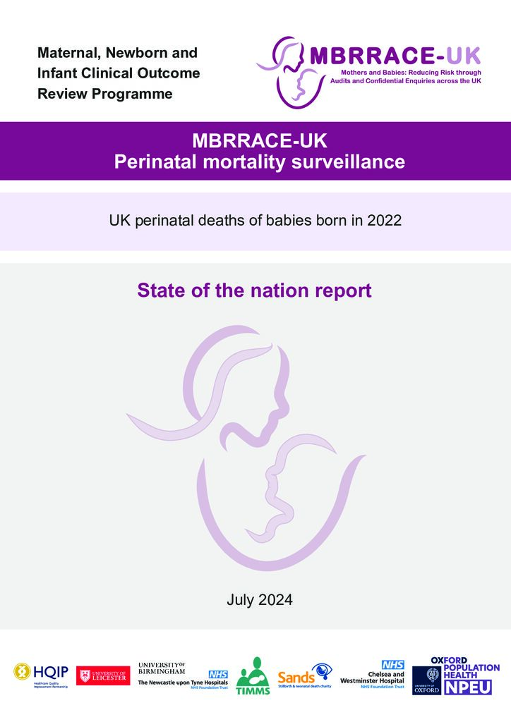 Perinatal mortality surveillance report (MBRRACE-UK)